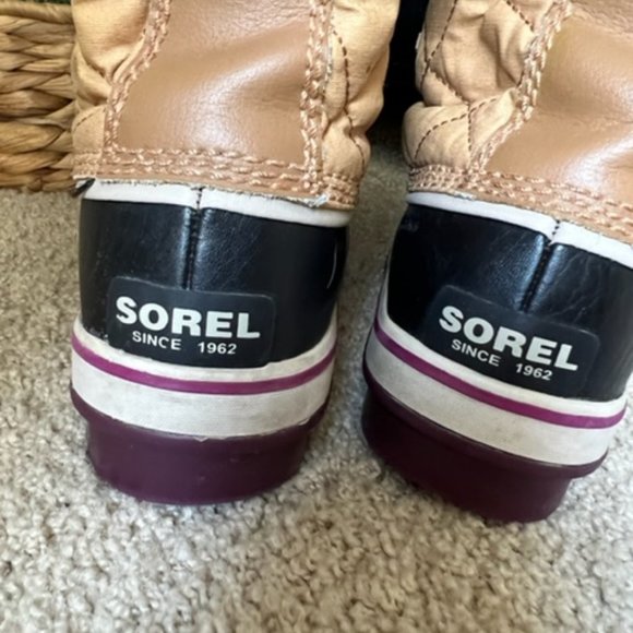 Sorel Women's Winter Boots - Tan, Black, and Pink - Picture 3 of 6